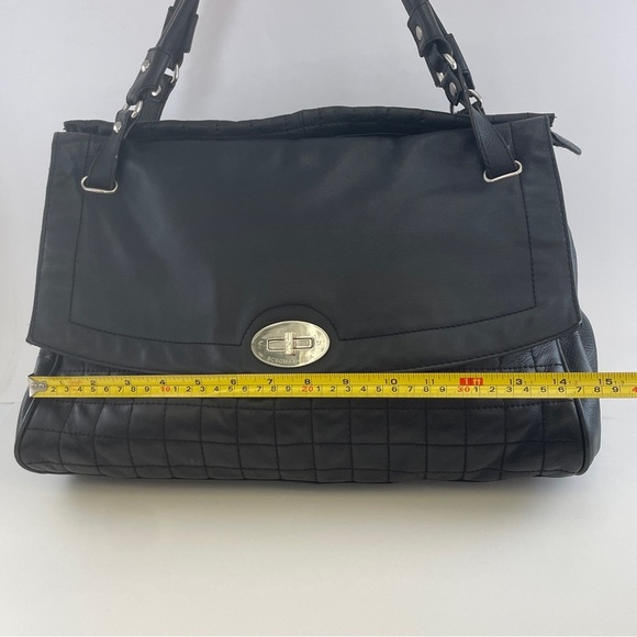 BCBGMaxAzria Black Shoulder Bag with Gold Hardware - Picture 7 of 15